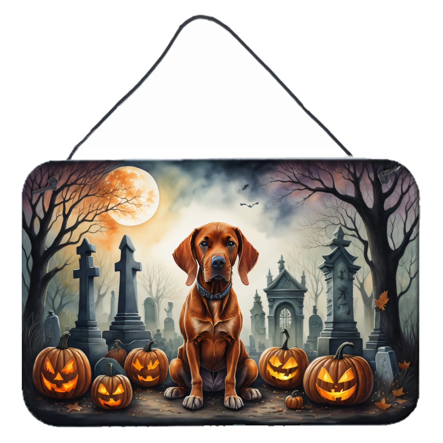 Vizsla Spooky Halloween Wall or Door Hanging Prints